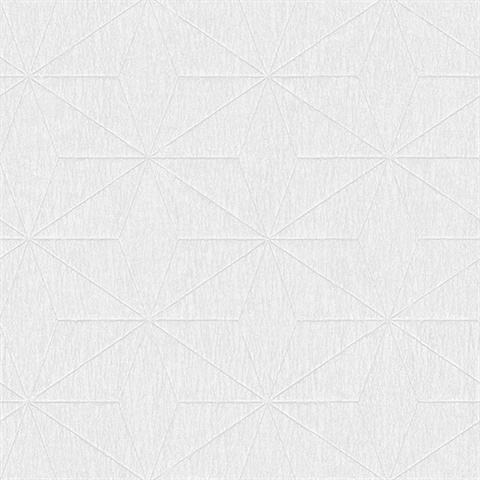 Bernice White Geometric Wallpaper