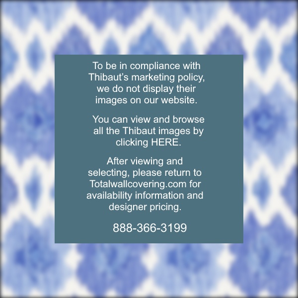 Bimini Ikat Blue and White Wallpaper