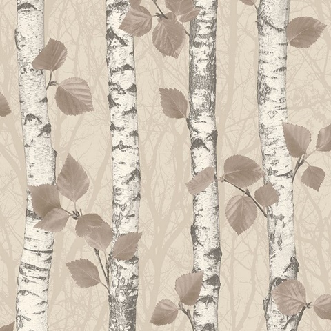 Birchwood Taupe Glitter Wallpaper