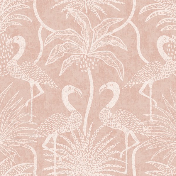 Biscayne Coral Flamingo Beach Wallpaper