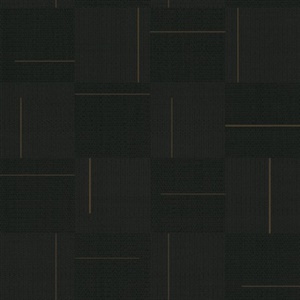 Black Geo Block Weave Wallpaper