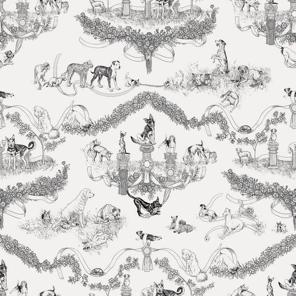 Black Worst in Show Peel & Stick Wallpaper