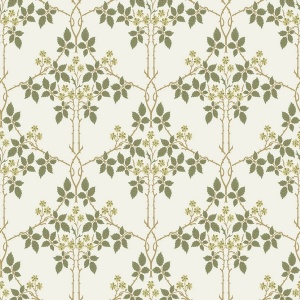 Blackberry Chartreuse Vine Trellis Wallpaper