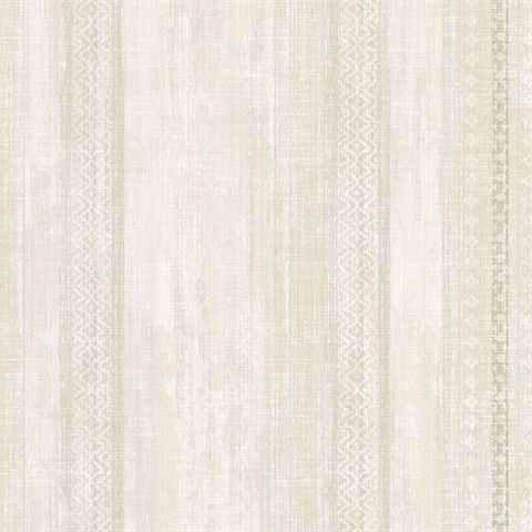 Blair Yellow Ikat Stripe  Wallpaper