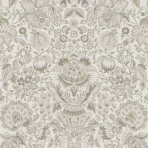 Blanche Neutral Floral Damask Wallpaper
