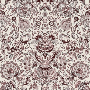 Blanche Plum Floral Damask Wallpaper