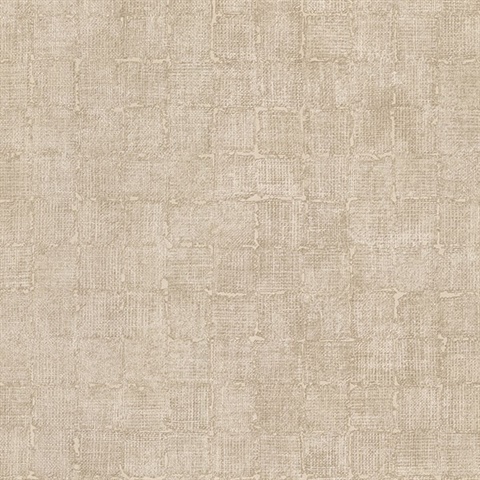 Blocks Beige Checkered Wallpaper