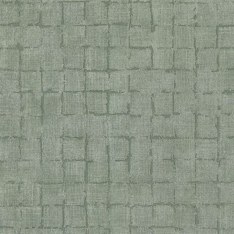 Blocks Sage Checkered Wallpaper