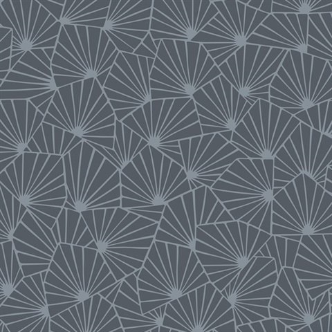 Blomma Charcoal Geometric Wallpaper