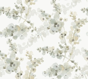 Blossom Fling Mineral Green Peel & Stick Wallpaper