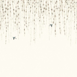 Blossom Mural White Wallpaper