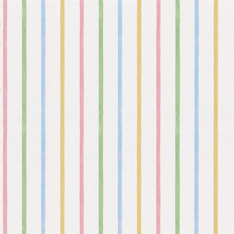 Blue, Green, Pink & Yellow Pastel Stripes