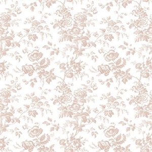 Blush Anemone Toile Wallpaper