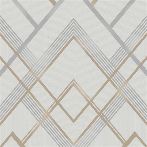 Bradford Grey Geometric Wallpaper