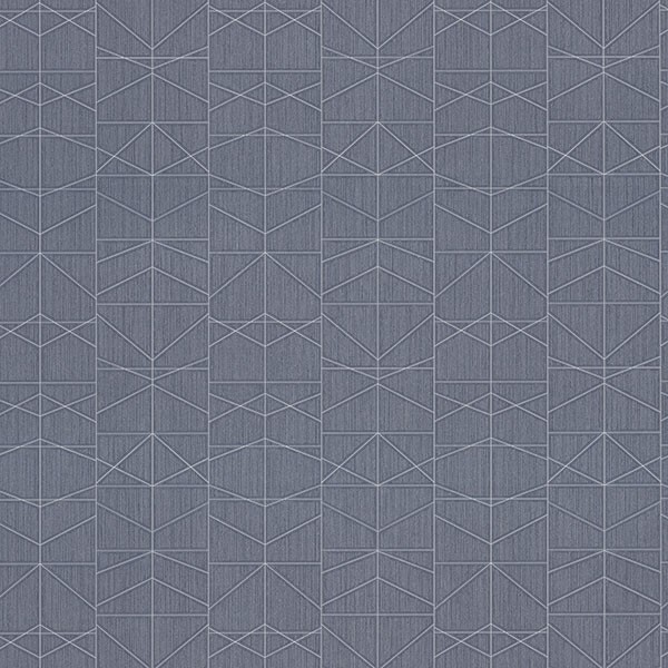 Braxton Blue Geometric Wallpaper