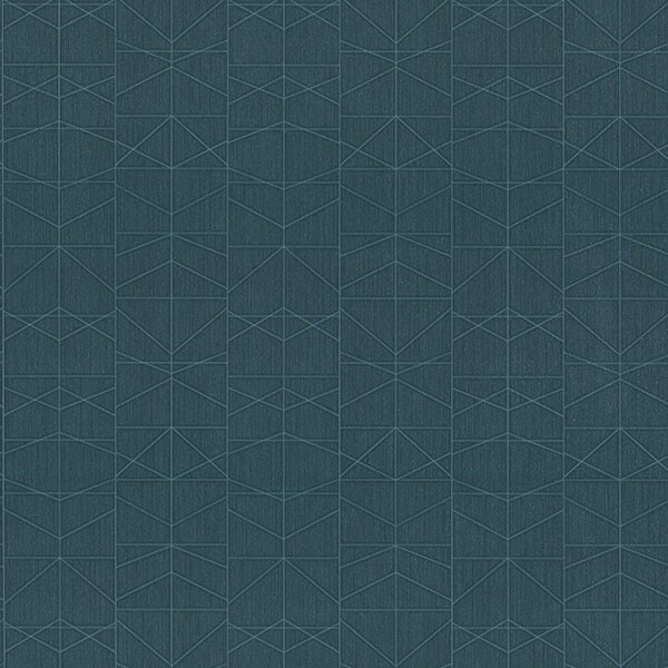 Braxton Teal Geometric Wallpaper