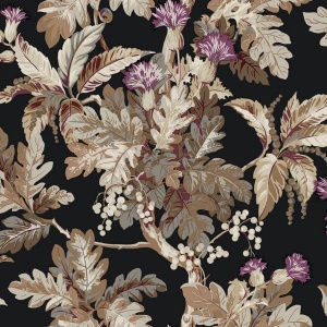 Briarwood Black Wallpaper