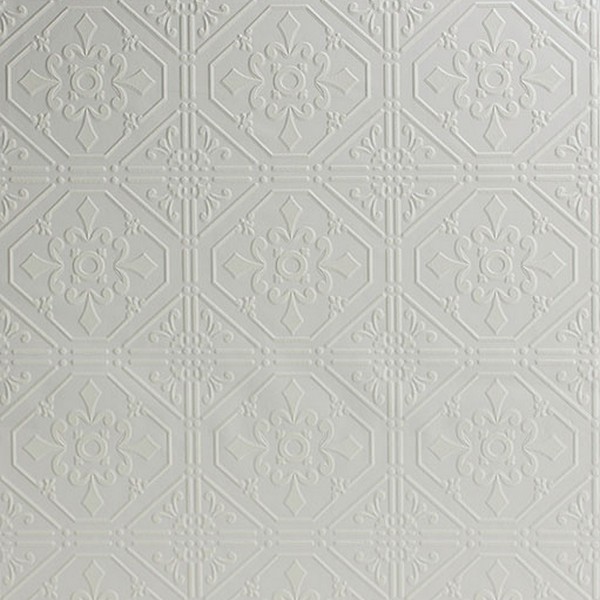 Brooklyn White Tin Paintable Wallpaper