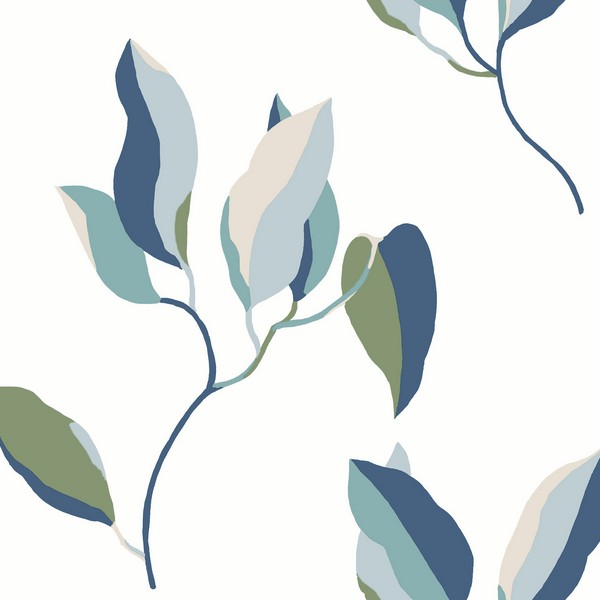 Brushwork Branches Alpine & Cobalt Wallpaper
