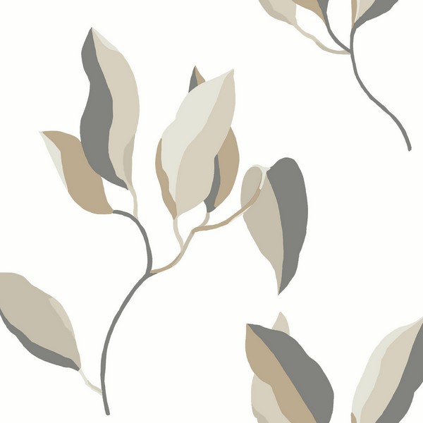 Brushwork Branches Neutral & Gold Wallpaper