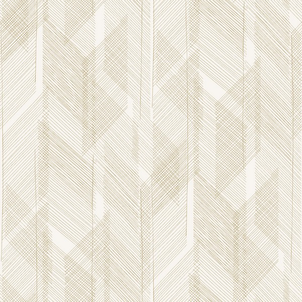 Bryant Gold Crosshatch Wallpaper