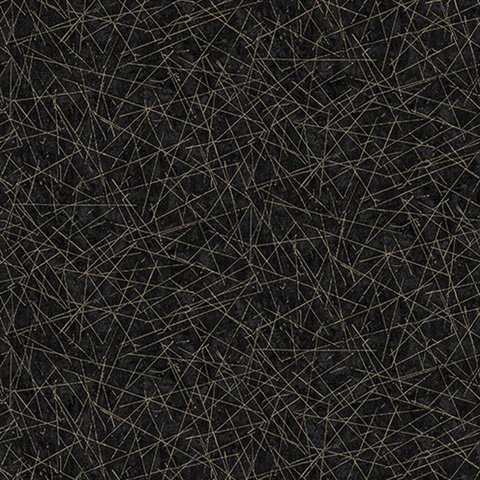 Bulan Black Abstract Lines Wallpaper