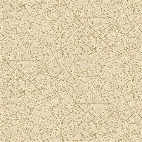 Bulan Gold Abstract Lines Wallpaper