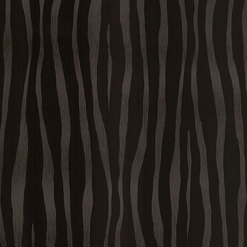 Burchell Chocolate Zebra Flock Wallpaper