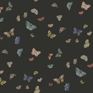 Butterfly House Black Wallpaper