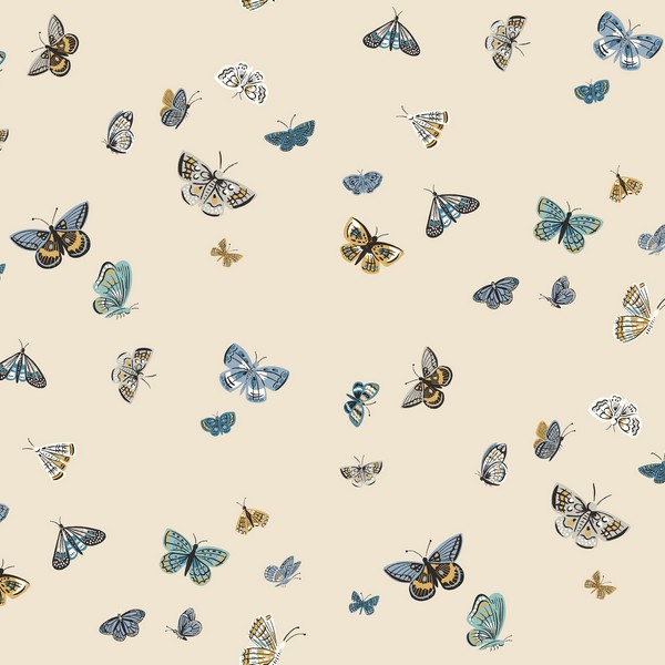 Butterfly House Linen Peel & Stick Wallpaper