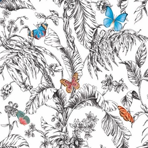 Butterfly Sketch P & S Wallpaper