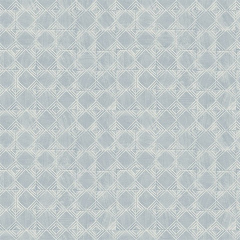 Button Block Blue Geometric Wallpaper