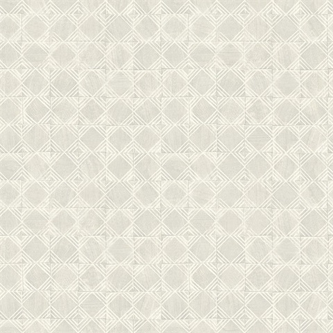 Button Block Light Grey Geometric Wallpaper