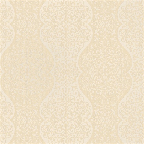 Cadence Gold Scroll Wallpaper