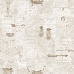 Café Utensils Wallpaper