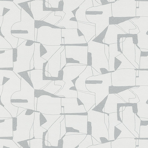 Calder Silver Abstract Wallpaper