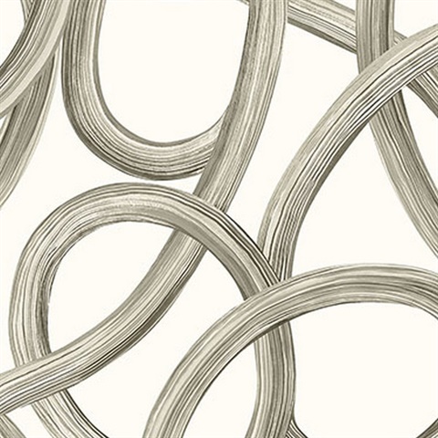 Calix White Twisted Geo Wallpaper