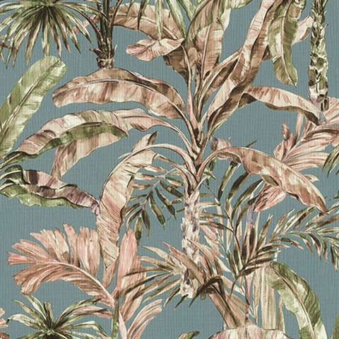 Calle Light Blue Tropical Wallpaper