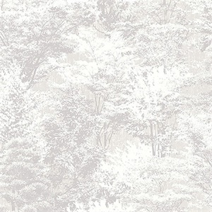 Camphor Light Grey Trees Wallpaper