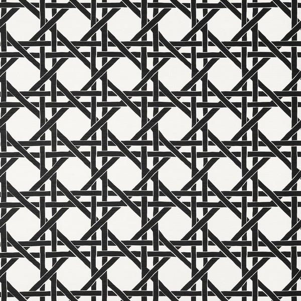 Canary Trellis Black Wallpaper