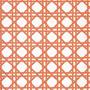 Canary Trellis Coral Wallpaper