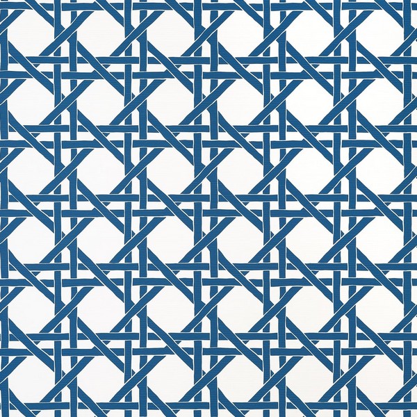 Canary Trellis Navy Wallpaper