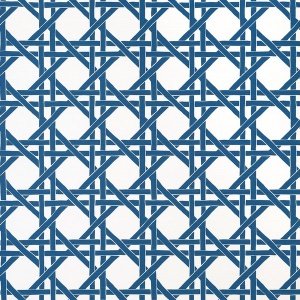 Canary Trellis Navy Wallpaper