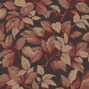 Canopy Burgundy Leaf Wallpaper
