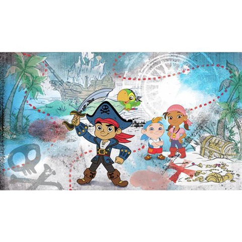 Captain Jake & The Never Land Pirates Xl Chair Rail Prepasted Mural 6'