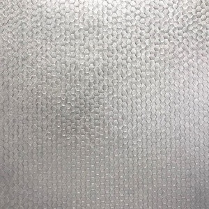 Carbon Silver Honeycomb Geometric Wallpaper