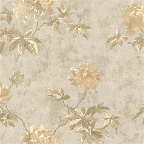 Carmela Silver Floral Wallpaper