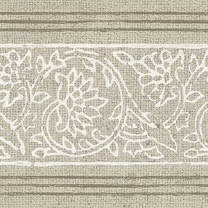 Carved Floral Taupe Trim Wall Border