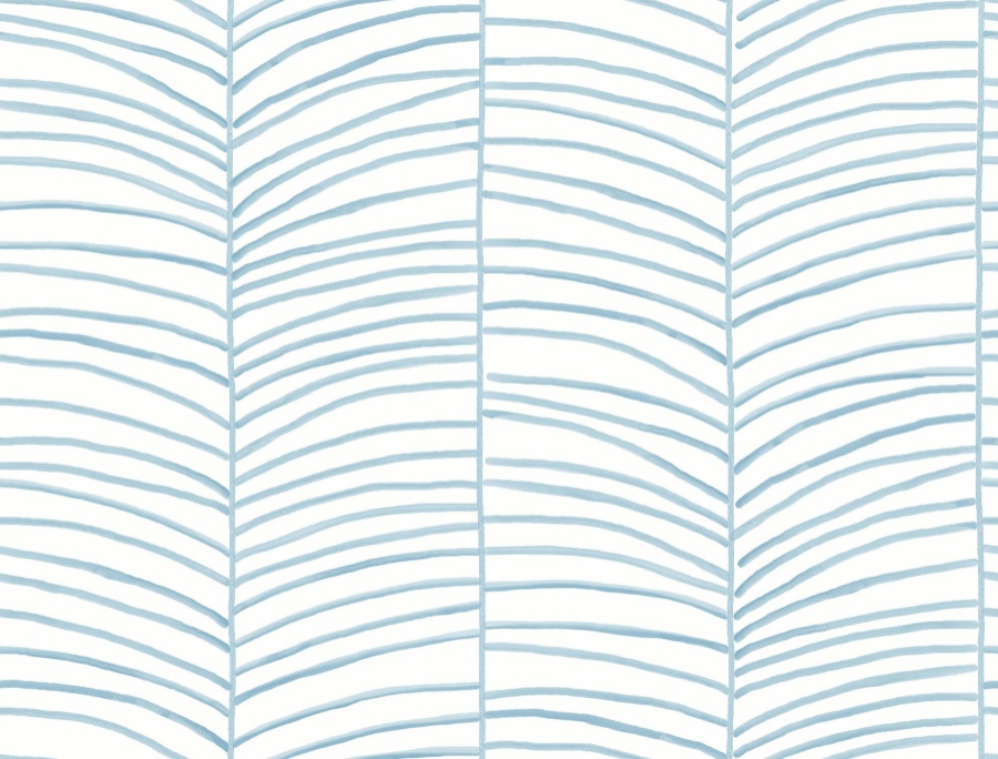 Cascade Palm Blue Chic Tropics Peel & Stick Wallpaper