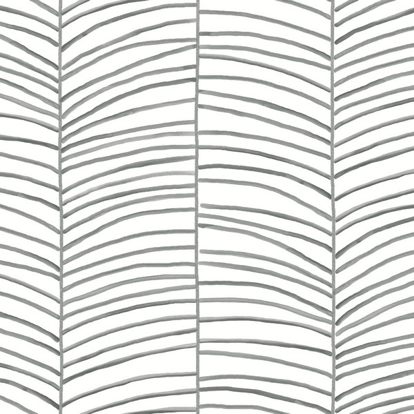Cascade Palm Chevron Onyx Wallpaper